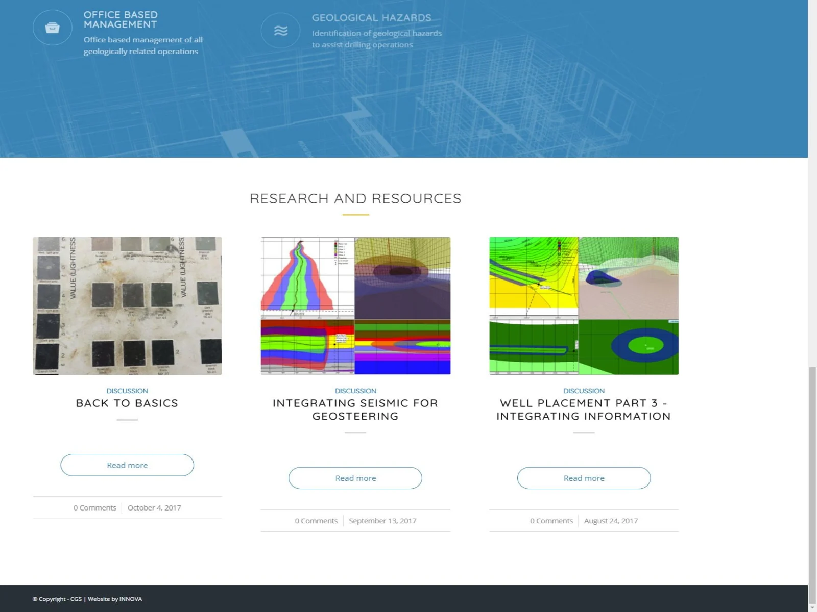 Crystal Geological Services — archived project screen 2
