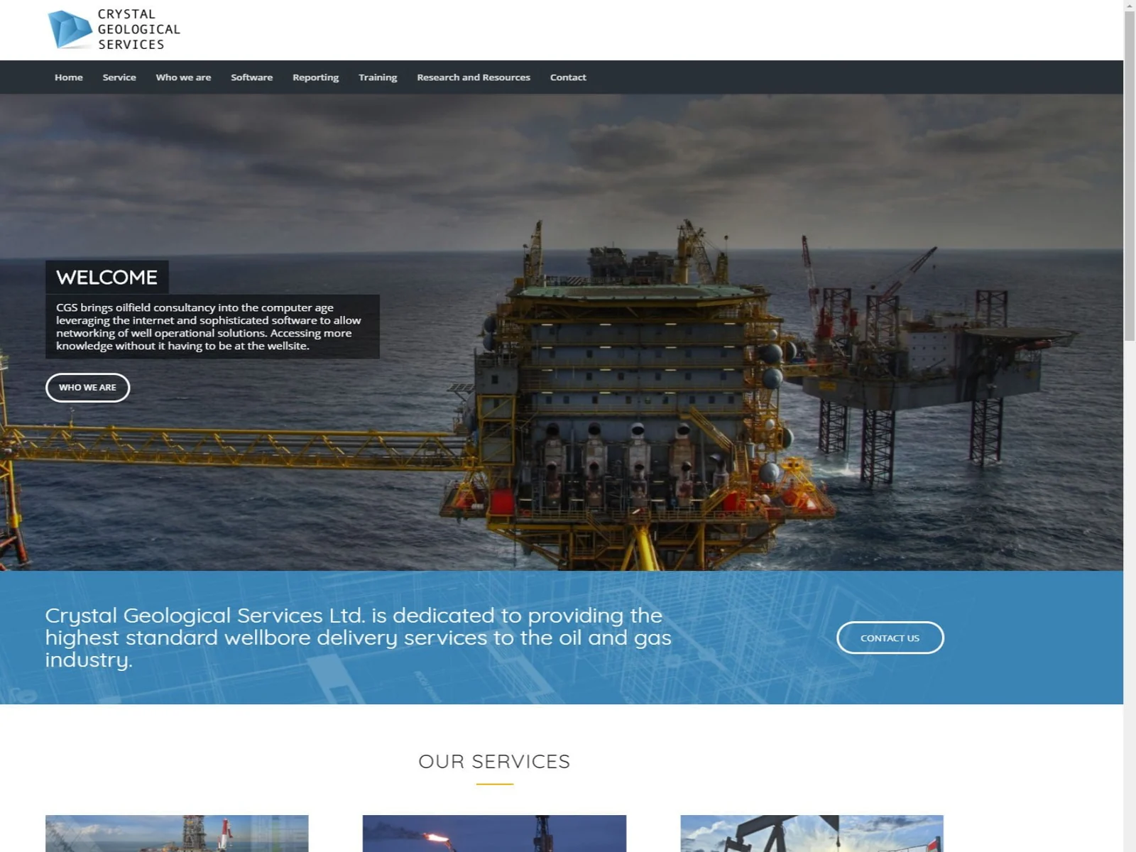 Crystal Geological Services historical website