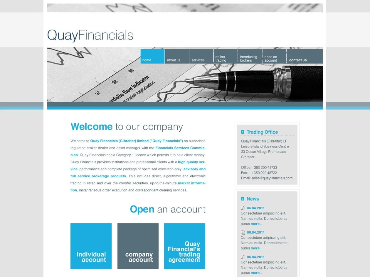 QUAY Financials — archived project screen 2