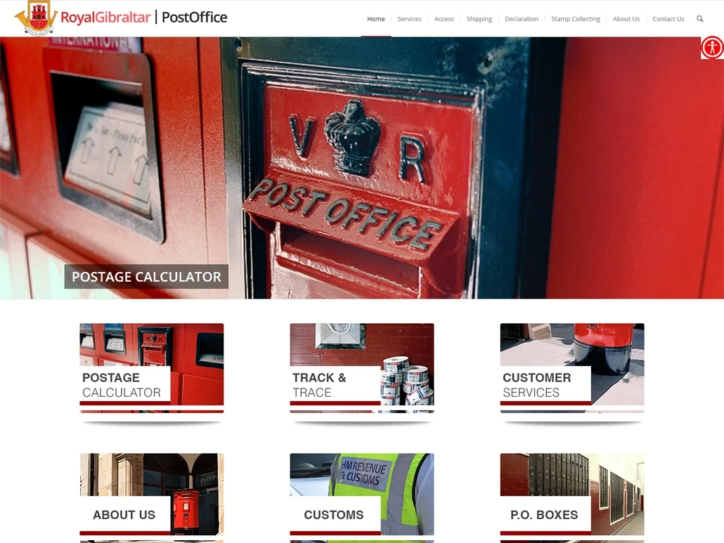 Royal Gibraltar Post Office historical website