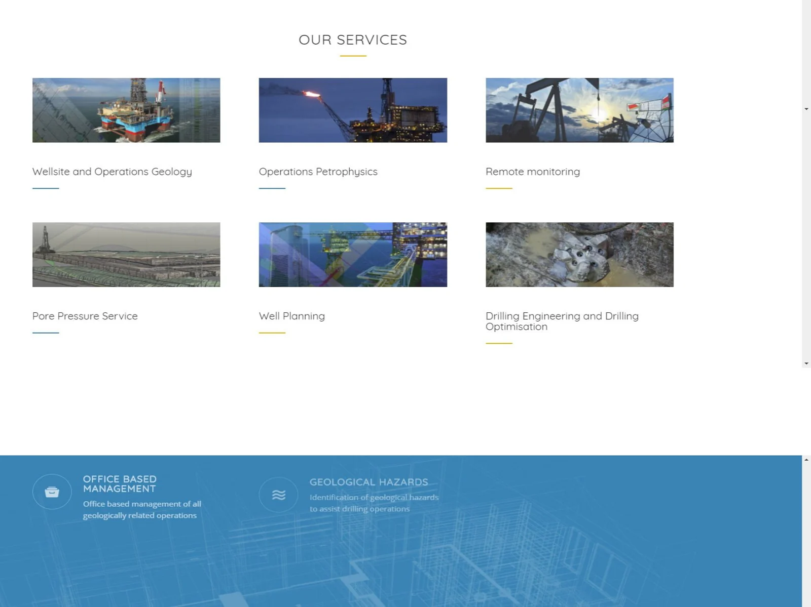 Crystal Geological Services — archived project screen 3