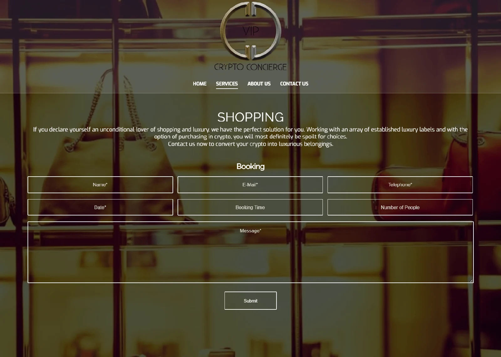 VIP Crypto Concierge — archived project screen 3