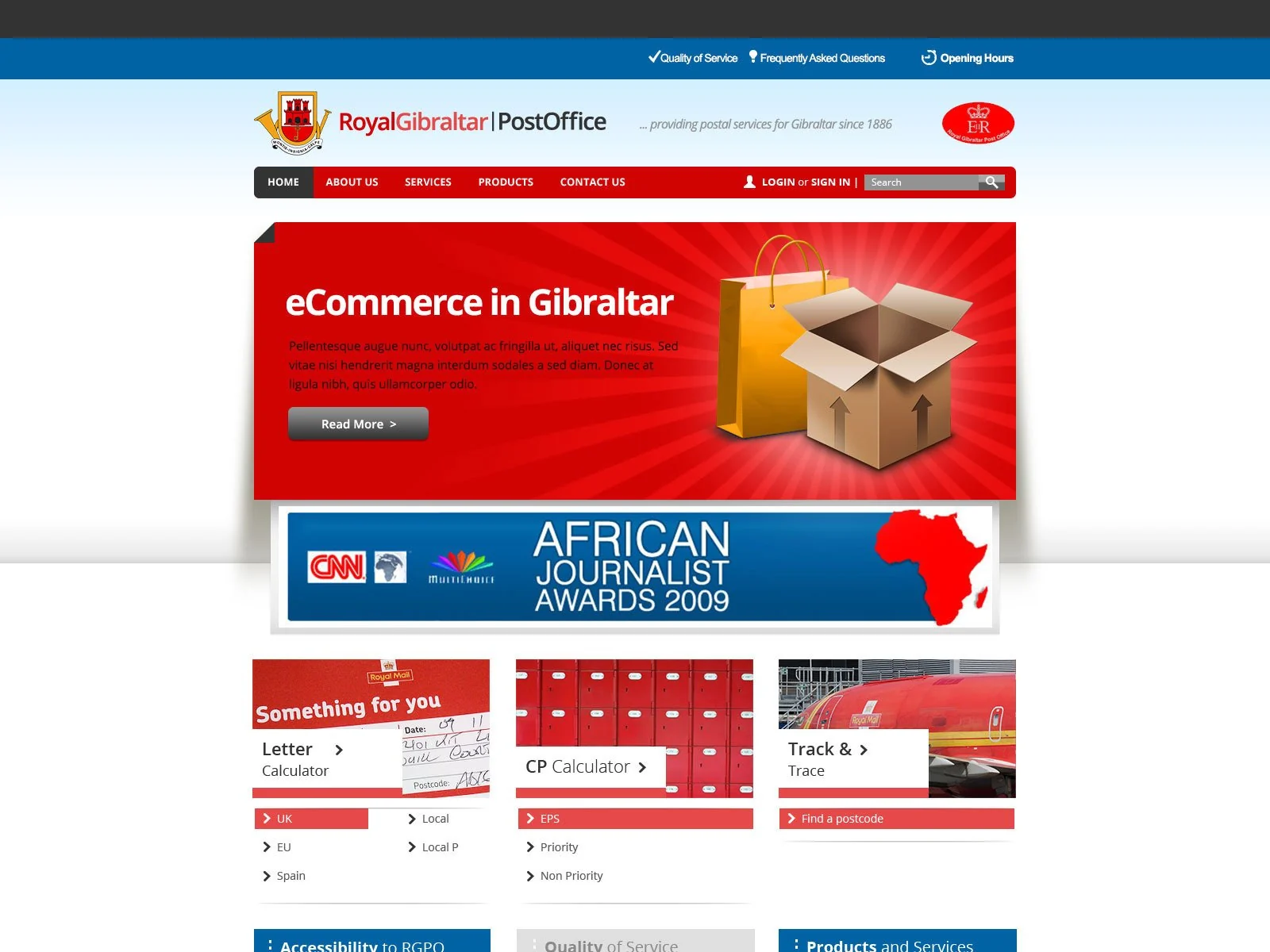Royal Gibraltar Post Office — archived project screen 4