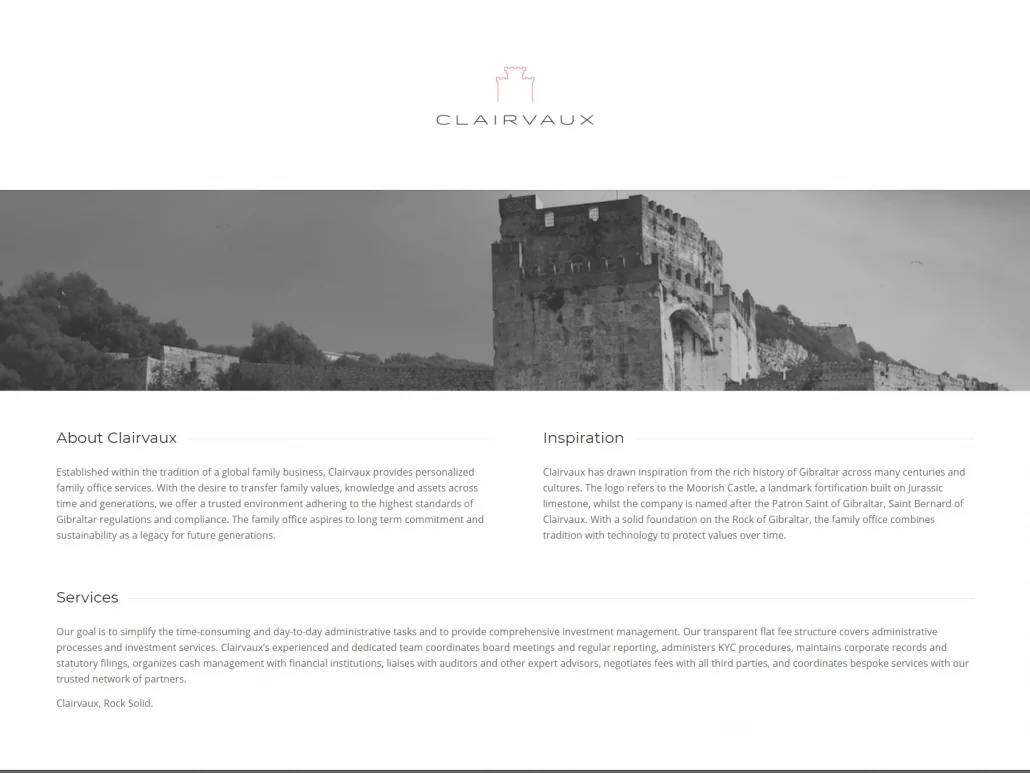 Clairvaux Gibraltar historical website