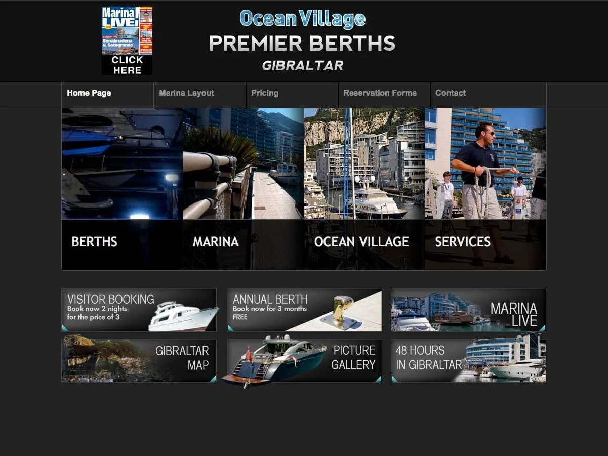 Premier Berths in Gibraltar historical website