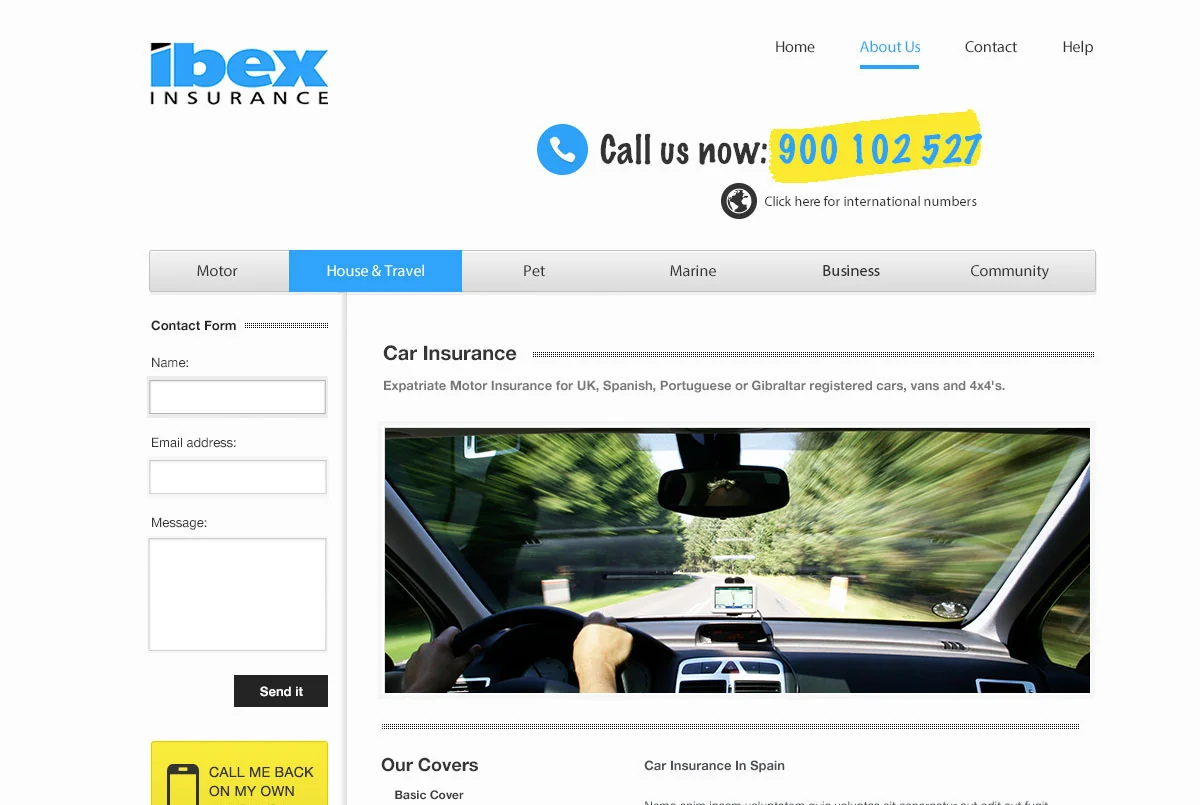 IBEX Gibraltar — archived project screen 5