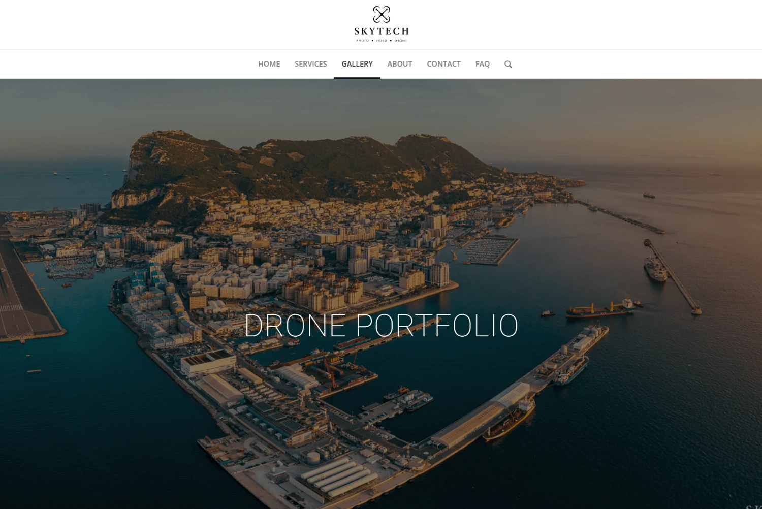 Sky Tech Gibraltar website from the INNOVA portfolio